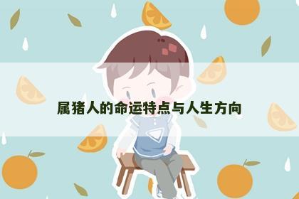 属猪人的命运特点与人生方向