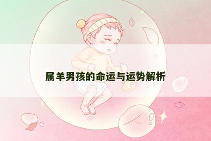 属羊男孩的命运与运势解析