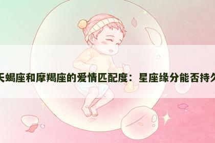 天蝎座和摩羯座的爱情匹配度：星座缘分能否持久