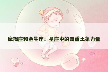 摩羯座和金牛座：星座中的双重土象力量