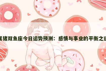 属猪双鱼座今日运势预测：感情与事业的平衡之道
