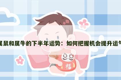 属鼠和属牛的下半年运势：如何把握机会提升运气