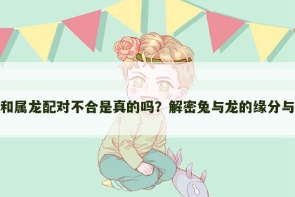 属兔和属龙配对不合是真的吗？解密兔与龙的缘分与挑战