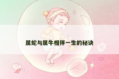 属蛇与属牛相伴一生的秘诀