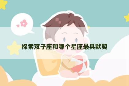探索双子座和哪个星座最具默契