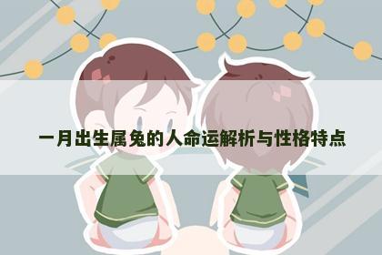 一月出生属兔的人命运解析与性格特点