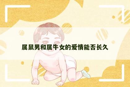 属鼠男和属牛女的爱情能否长久