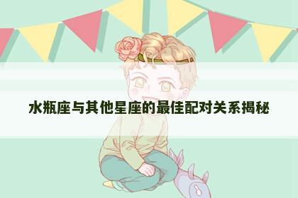 水瓶座与其他星座的最佳配对关系揭秘