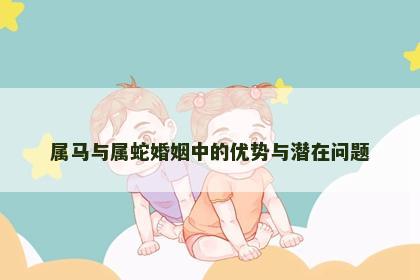 属马与属蛇婚姻中的优势与潜在问题