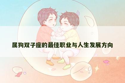 属狗双子座的最佳职业与人生发展方向