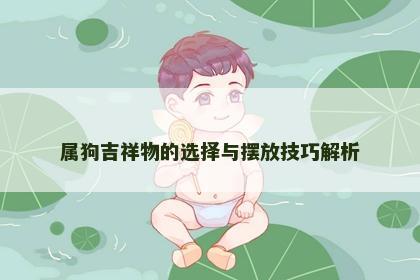 属狗吉祥物的选择与摆放技巧解析