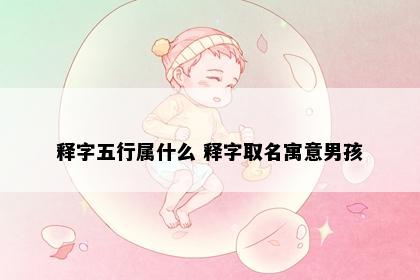 释字五行属什么 释字取名寓意男孩