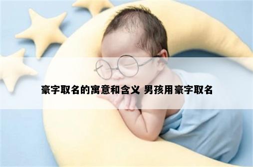 豪字取名的寓意和含义 男孩用豪字取名