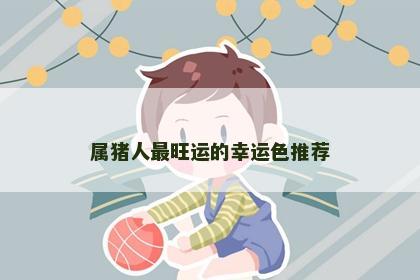 属猪人最旺运的幸运色推荐
