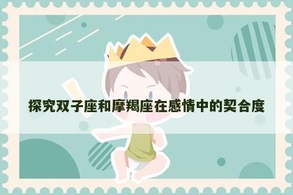 探究双子座和摩羯座在感情中的契合度