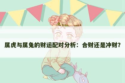 属虎与属兔的财运配对分析：合财还是冲财？