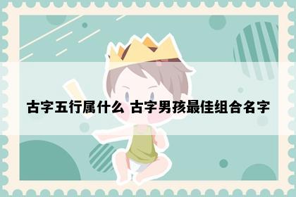古字五行属什么 古字男孩最佳组合名字