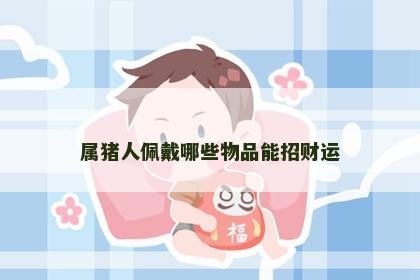 属猪人佩戴哪些物品能招财运