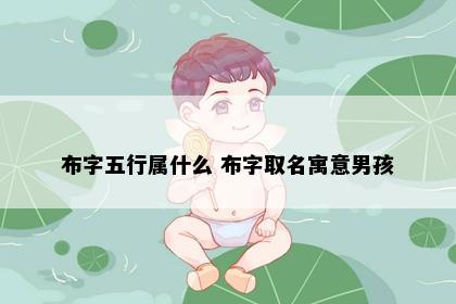 布字五行属什么 布字取名寓意男孩