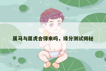 属马与属虎合得来吗，缘分测试揭秘