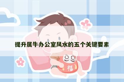 提升属牛办公室风水的五个关键要素