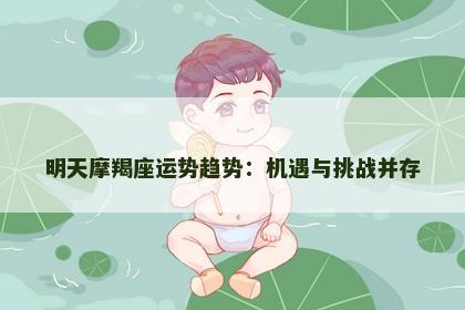 明天摩羯座运势趋势：机遇与挑战并存
