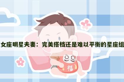 处女座明星夫妻：完美搭档还是难以平衡的星座组合