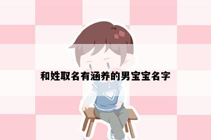 和姓取名有涵养的男宝宝名字