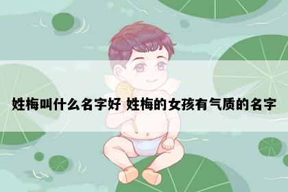 姓梅叫什么名字好 姓梅的女孩有气质的名字