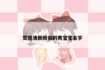 樊姓清新脱俗的男宝宝名字
