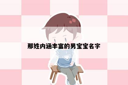 那姓内涵丰富的男宝宝名字