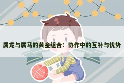 属龙与属马的黄金组合：协作中的互补与优势